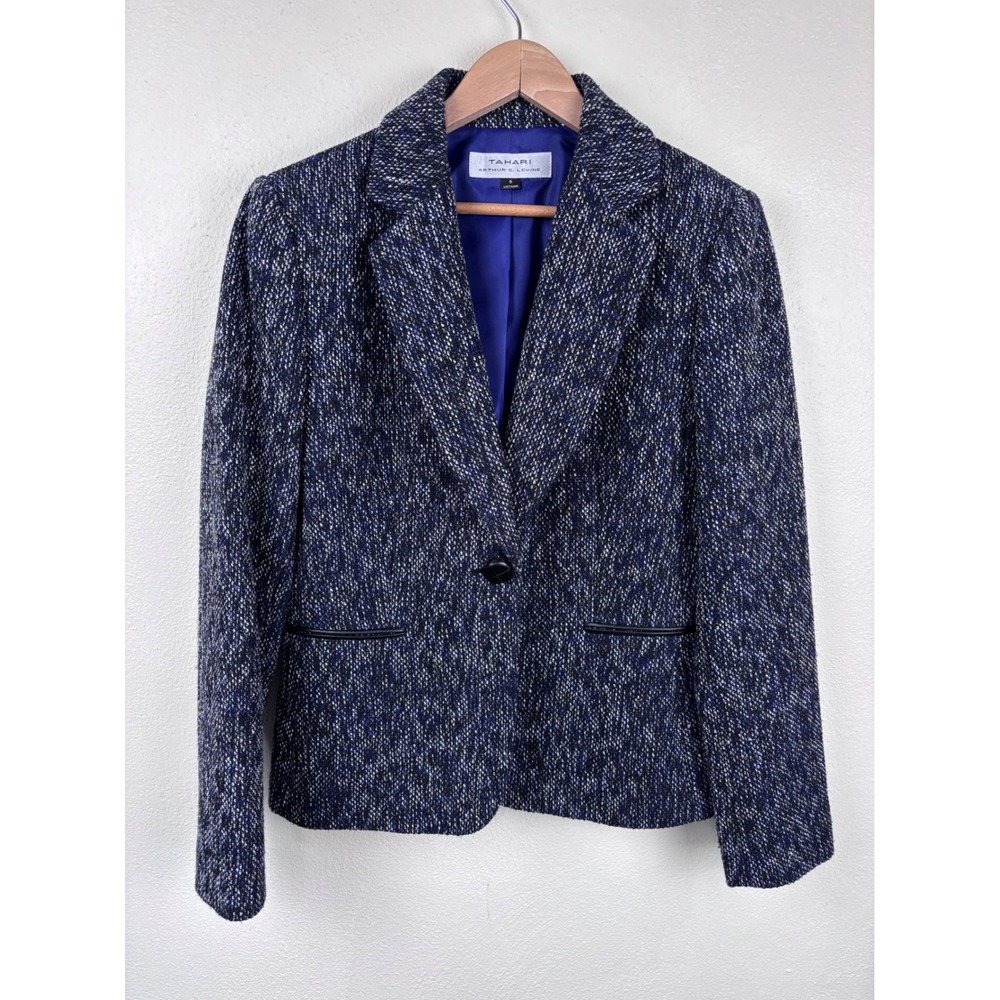 Tahari Arthur S. Levine Tweed Blazer, Size 6, Professional Office Career Wear